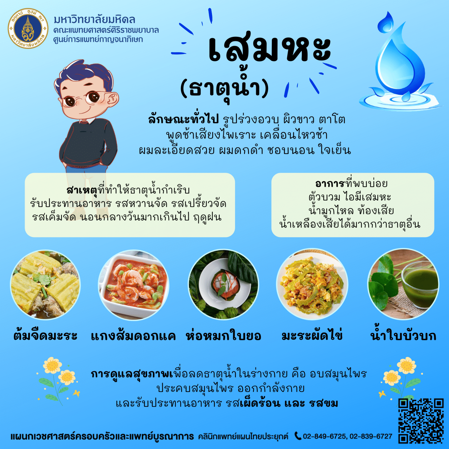 ลักษณะ ธาตุเจ้าเรือน คนธาตุน้ำ เสมหะ