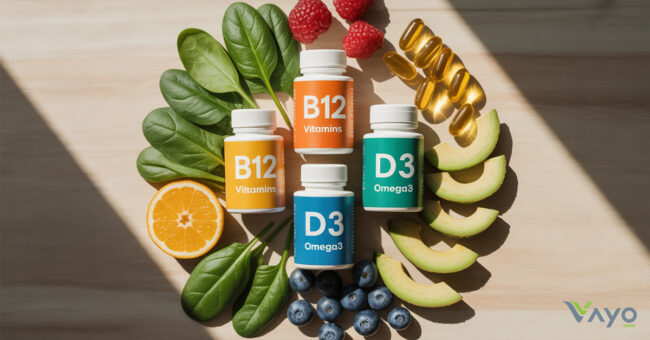 วิตามินสำหรับคนทาน Plant Based B12, D3, Omega3